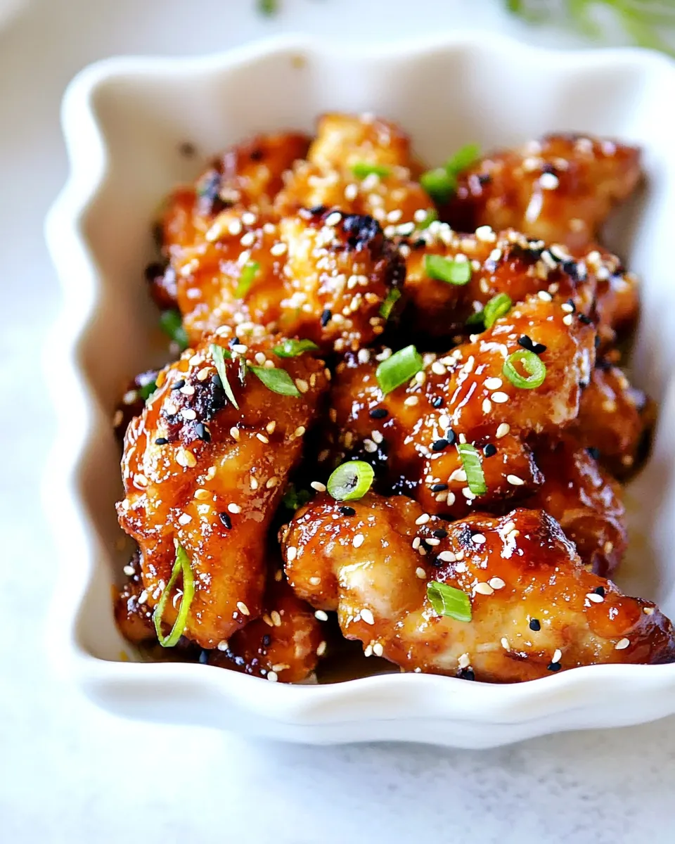 Delicious Honey Sesame Chicken shot
