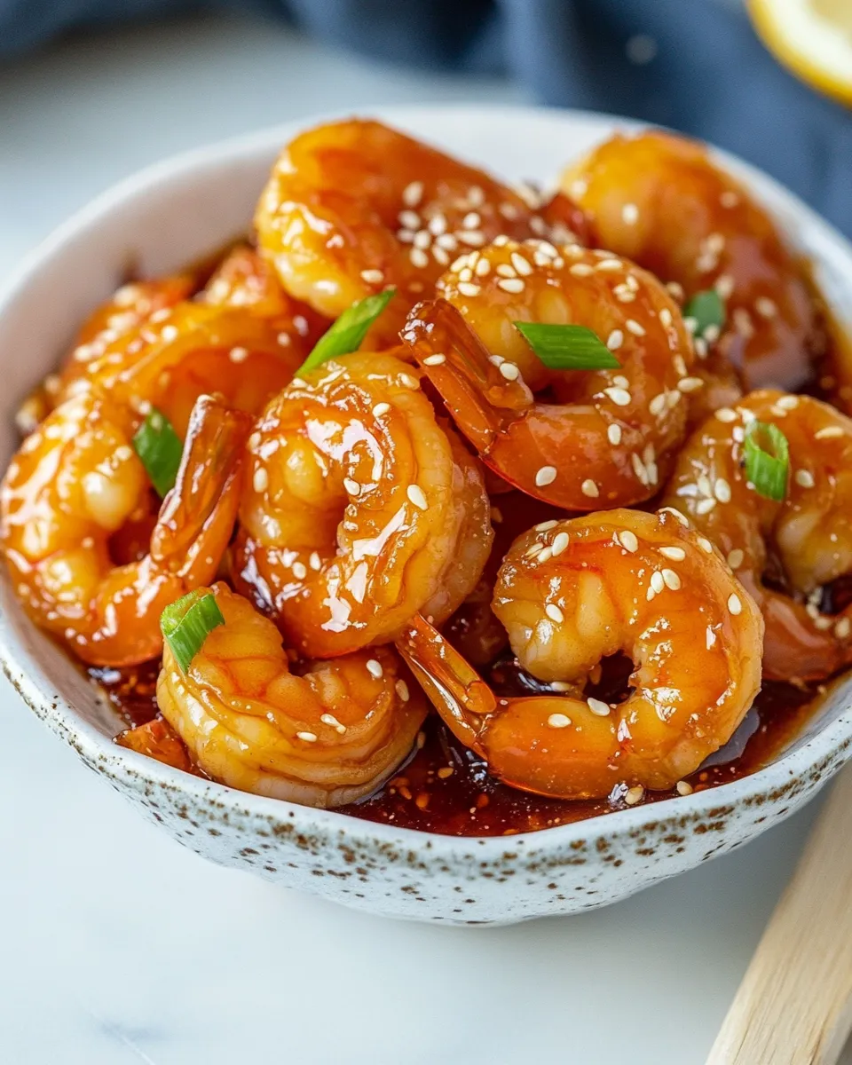 Easy Honey Sesame Shrimp food shot