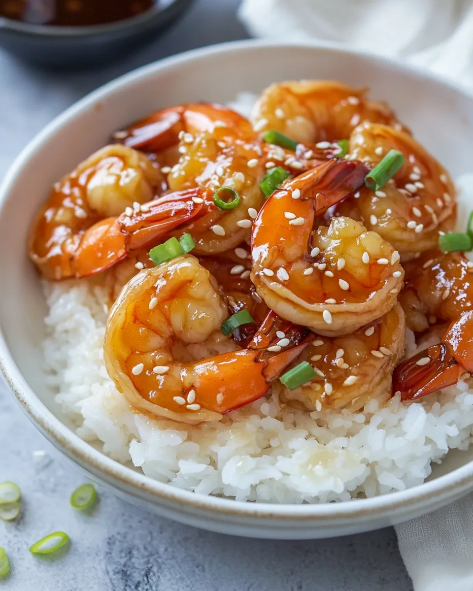 Delicious Honey Sesame Shrimp plate image