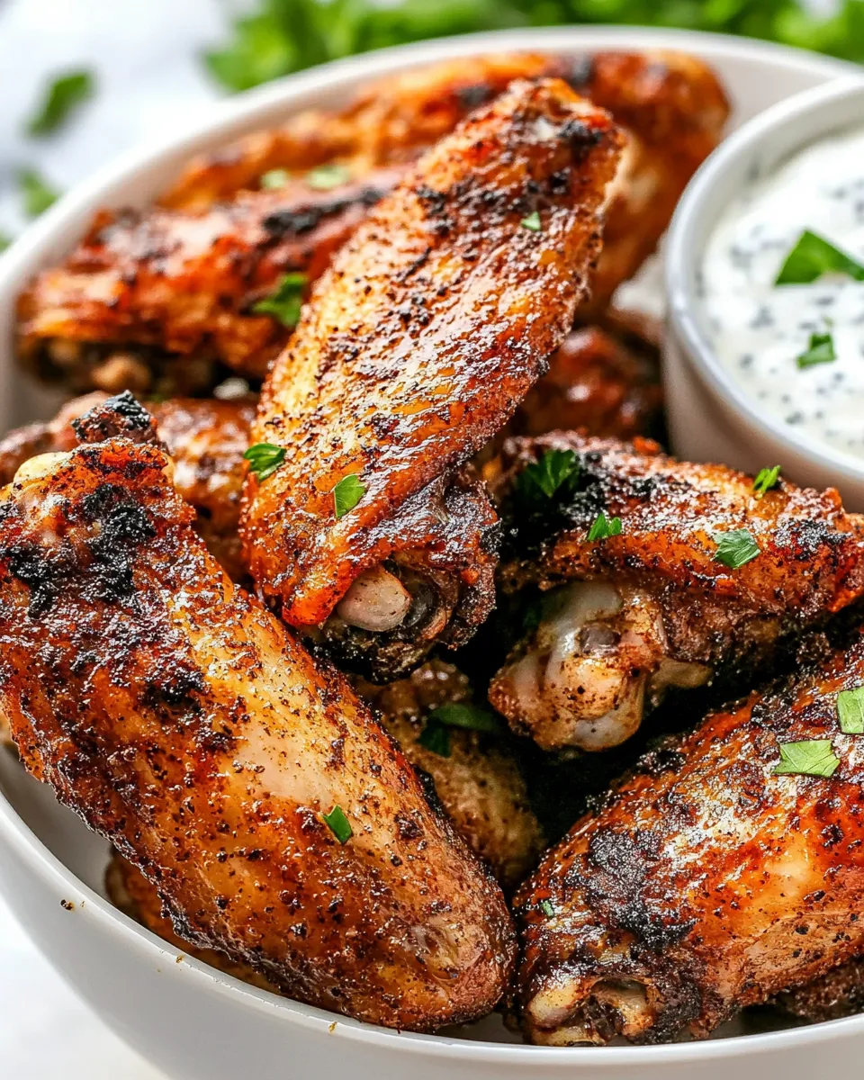 Savory How to Air Fry Chicken Wings shot