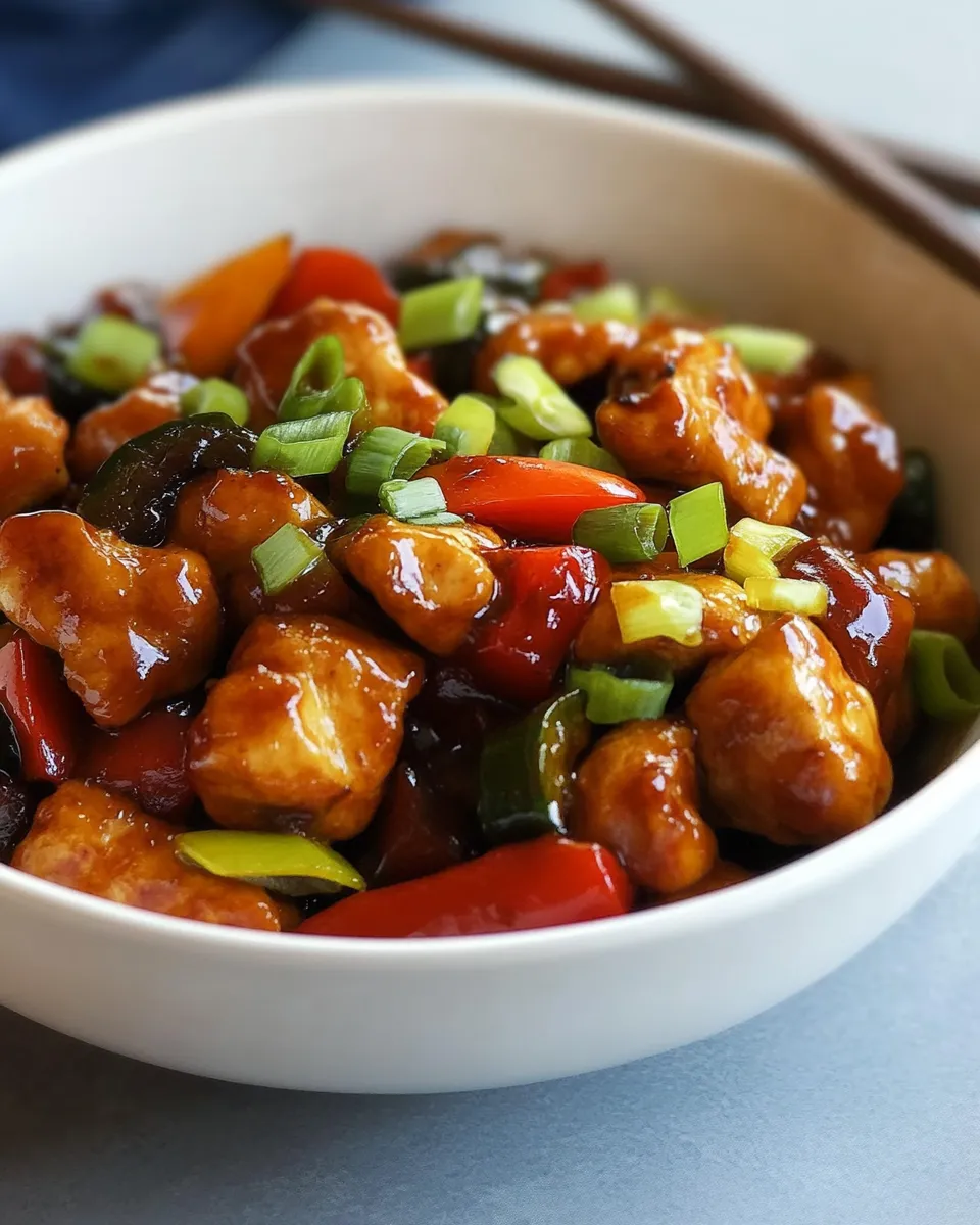 Delicious Hunan Style Chicken plate image