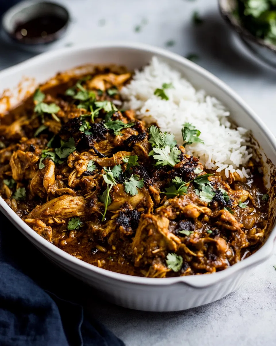 Delicious Indian Chicken Rice Casserole shot