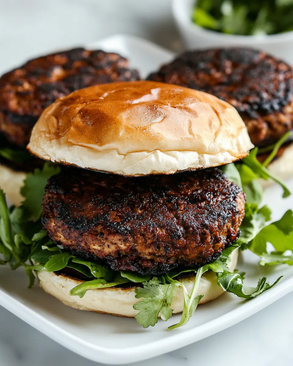 Homemade Indian Spiced Black Bean & Tofu Burgers recipe photo