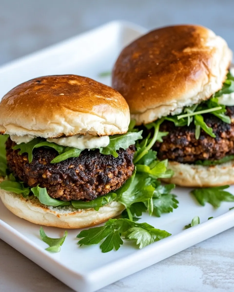 Easy Indian Spiced Black Bean & Tofu Burgers food shot