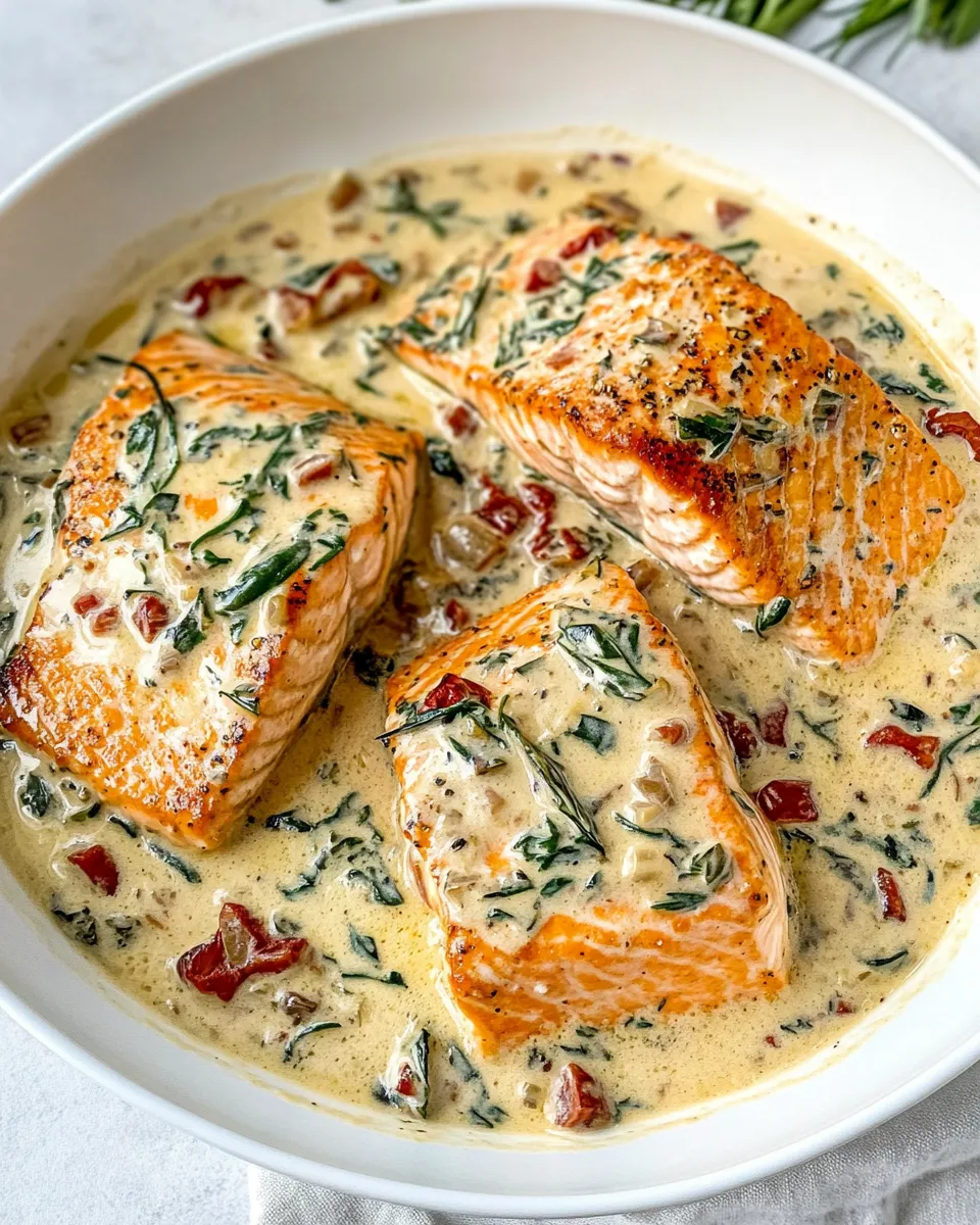Delicious Insanely Good Creamy Tuscan Garlic Salmon dish photo