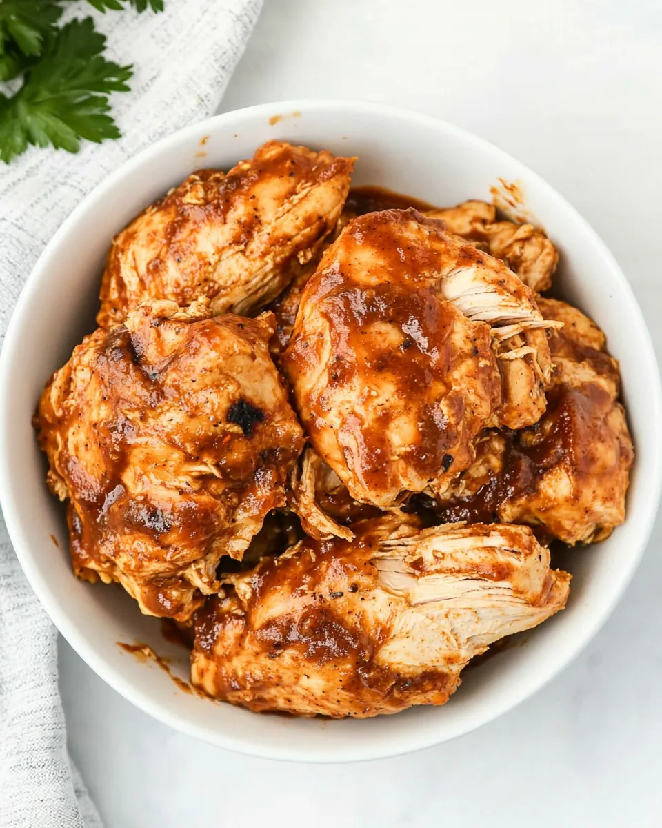 Savory Instant-Pot BBQ Chicken shot