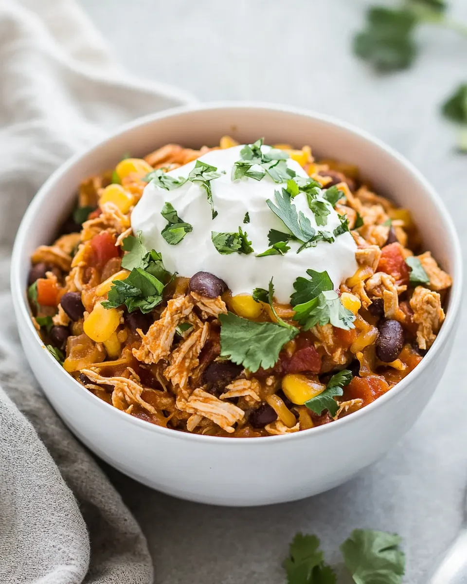 Classic Instant Pot Chicken Taco Bowls image