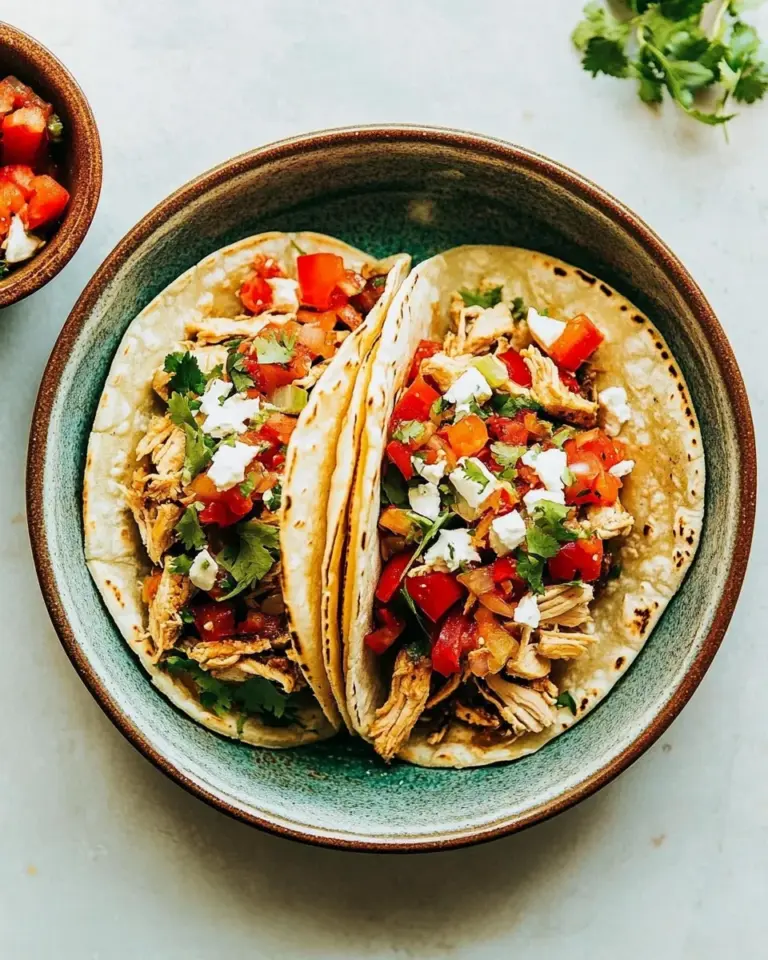 Homemade Instant Pot Chicken Tacos Recipe food shot