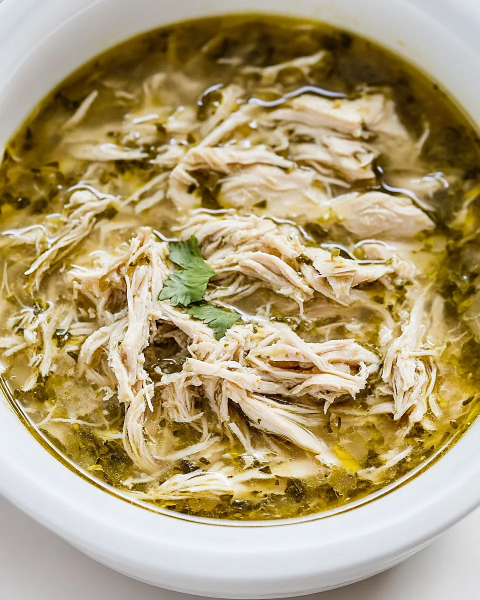 Savory Instant Pot Chile Verde Shredded Chicken shot
