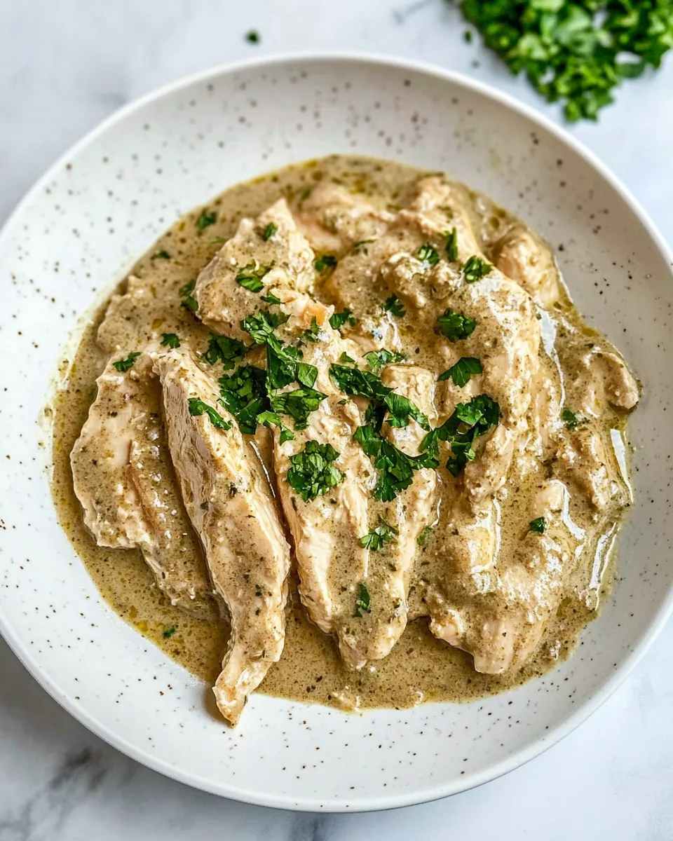 Savory Instant Pot Creamy Salsa Verde Chicken dish photo