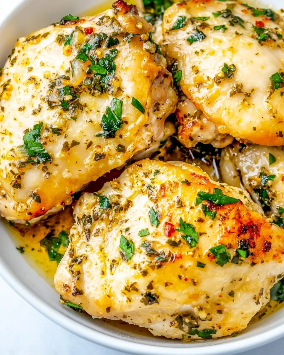 Savory Instant Pot Garlic Parmesan Chicken Thighs recipe photo