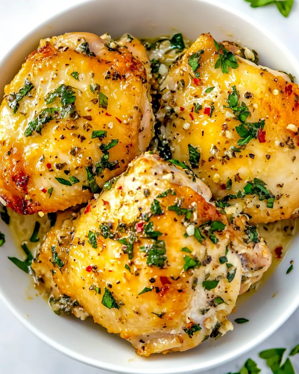 Quick Instant Pot Garlic Parmesan Chicken Thighs shot