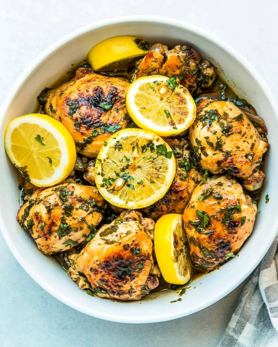 Quick Instant Pot Lemon Garlic Chicken shot