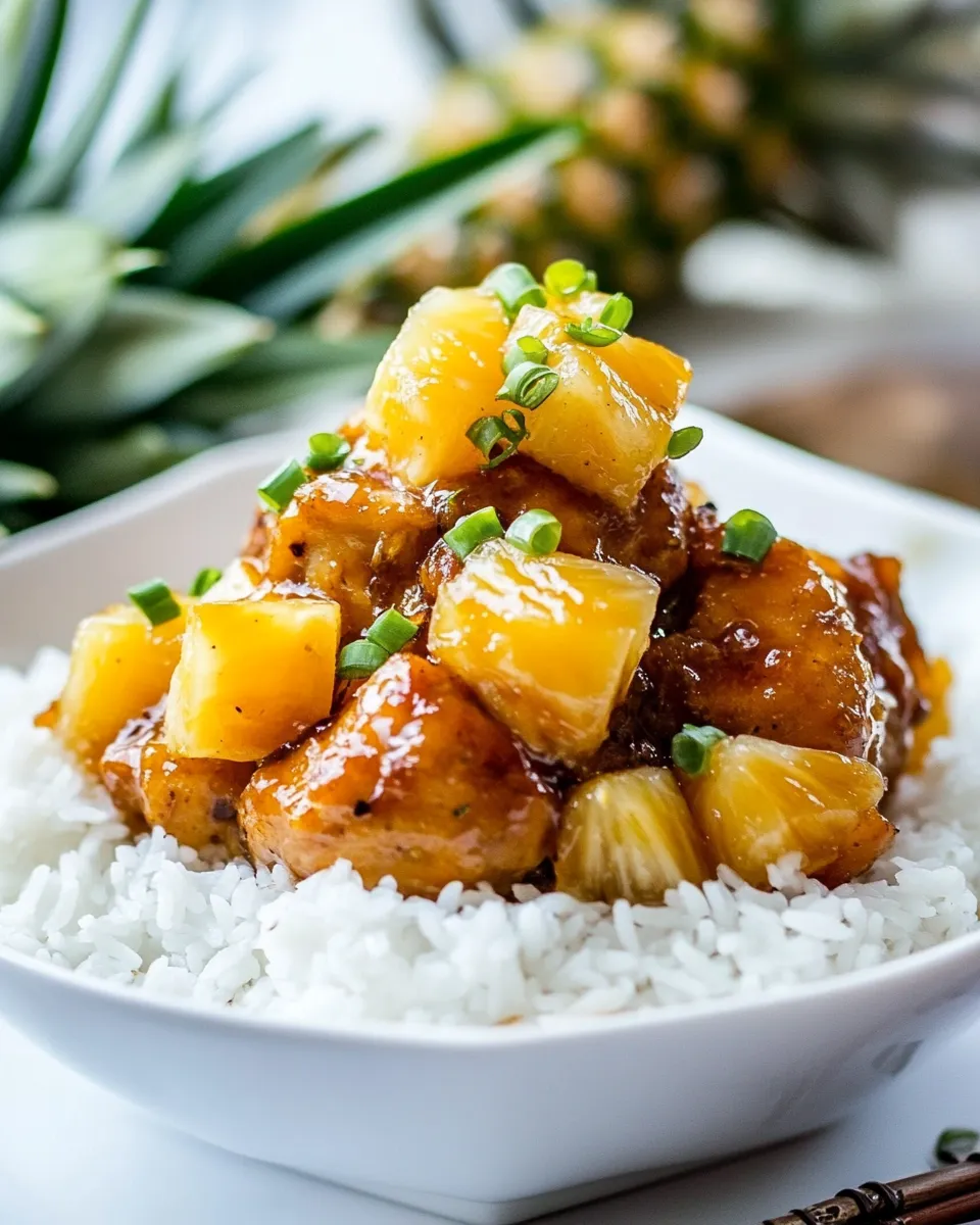Savory Instant Pot Pineapple Chicken shot