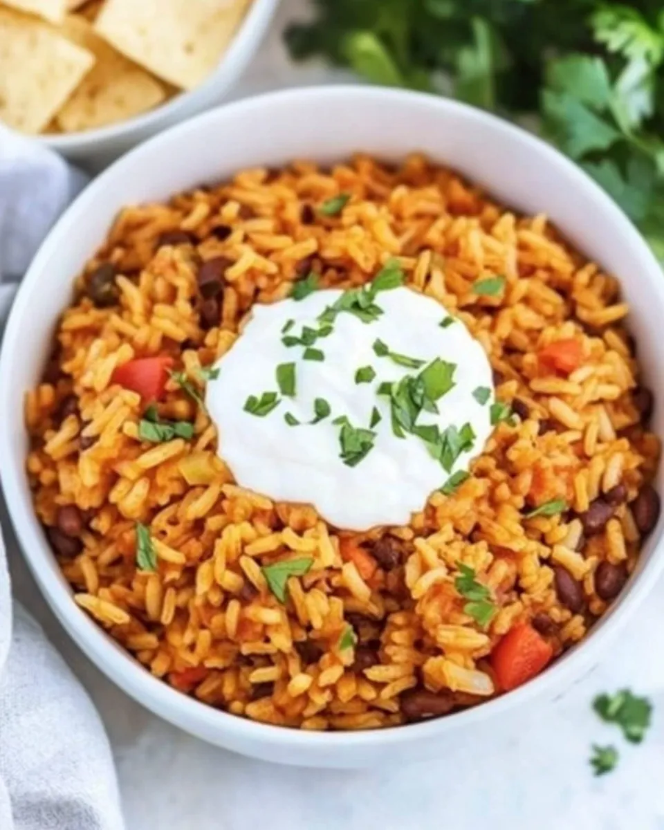 Delicious Instant Pot Rice and Beans - With Dried Beans plate image