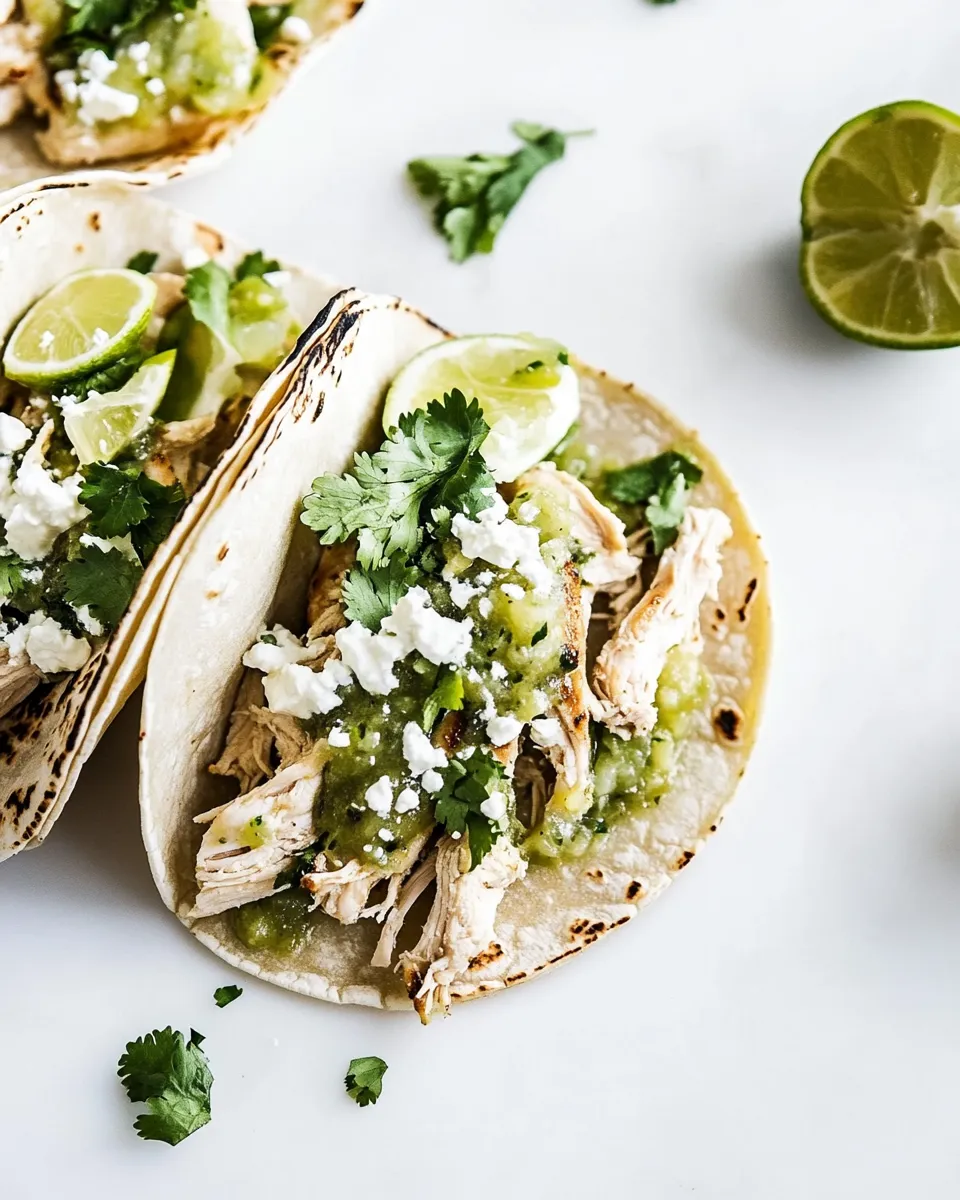 Delicious Instant Pot Salsa Verde Chicken Tacos image