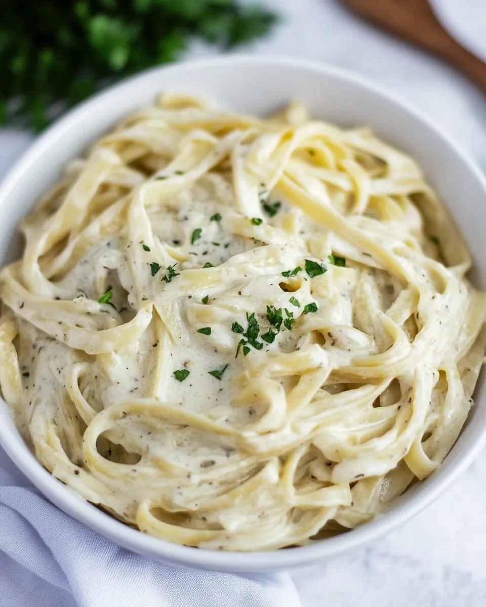 Easy Instant Pot Skinny Fettuccine Alfredo photo