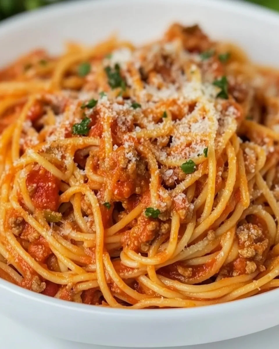 Homemade Instant Pot Spaghetti shot