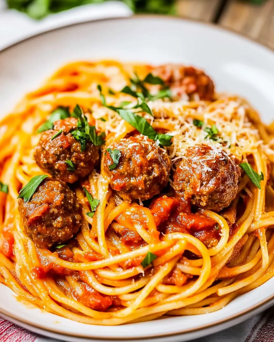 Quick Instant Pot Spaghetti and Meatballs shot