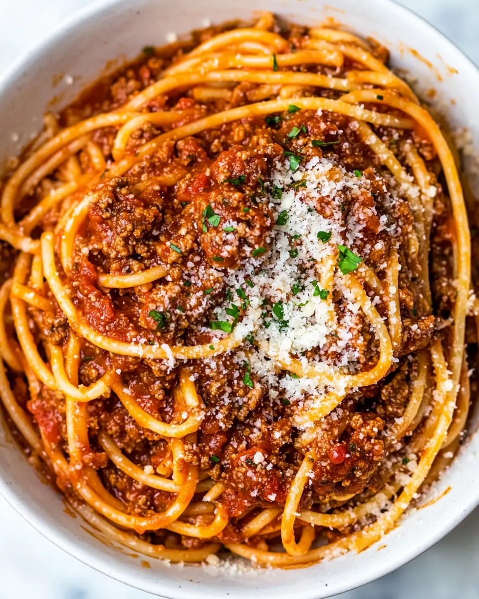 Quick Instant Pot Spaghetti with Meat Sauce recipe photo