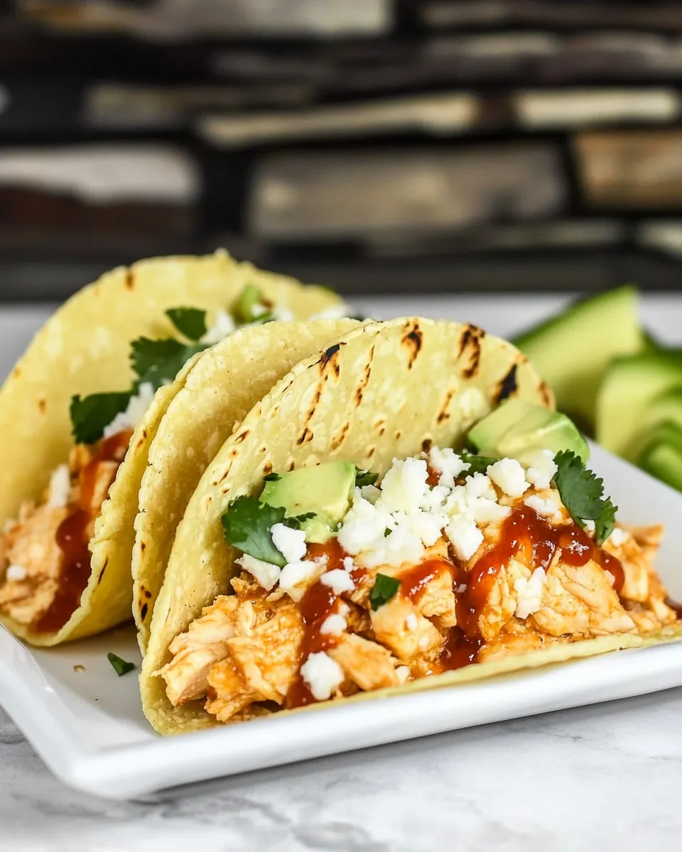 Delicious Instant Pot Sriracha Chicken Tacos image