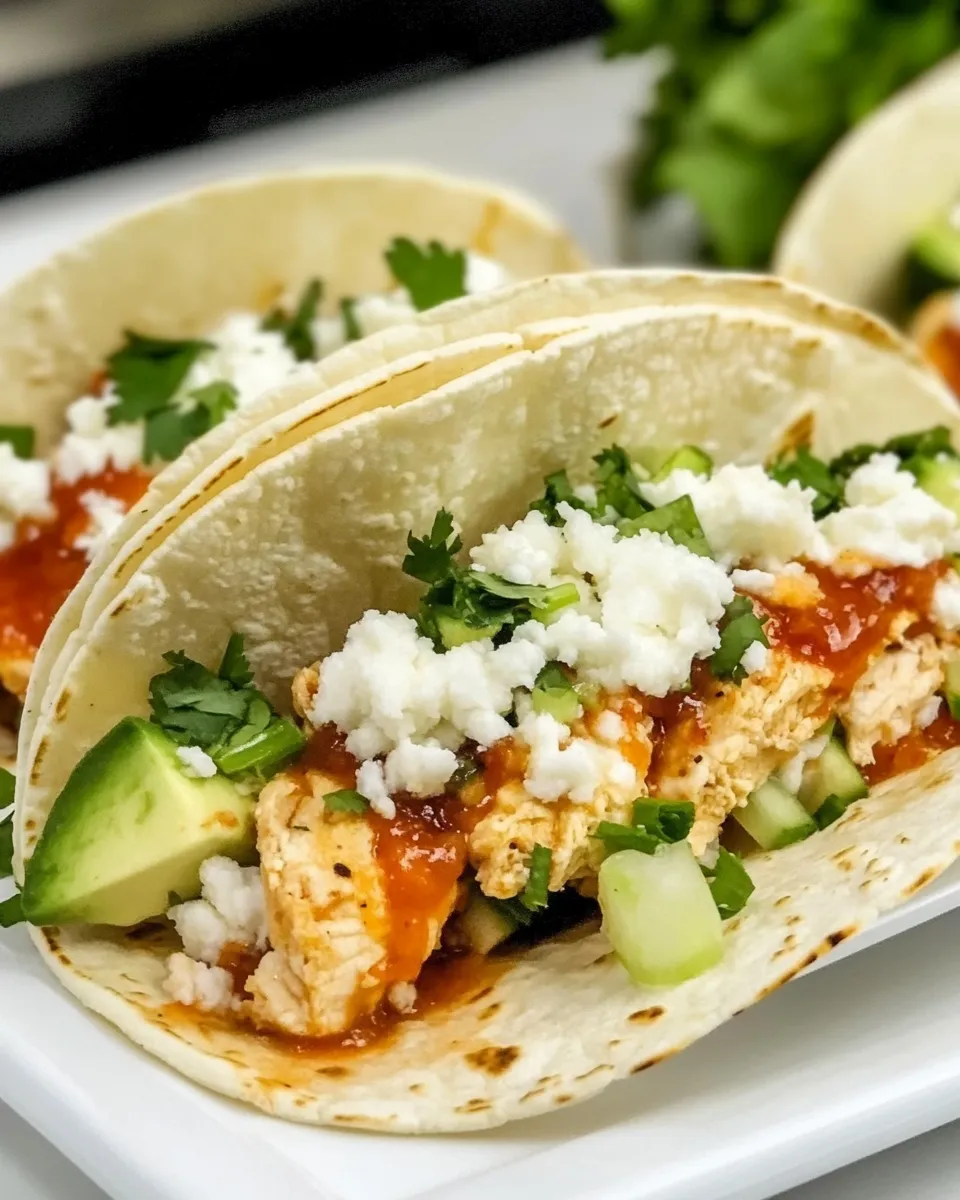 Best Instant Pot Sriracha Chicken Tacos shot