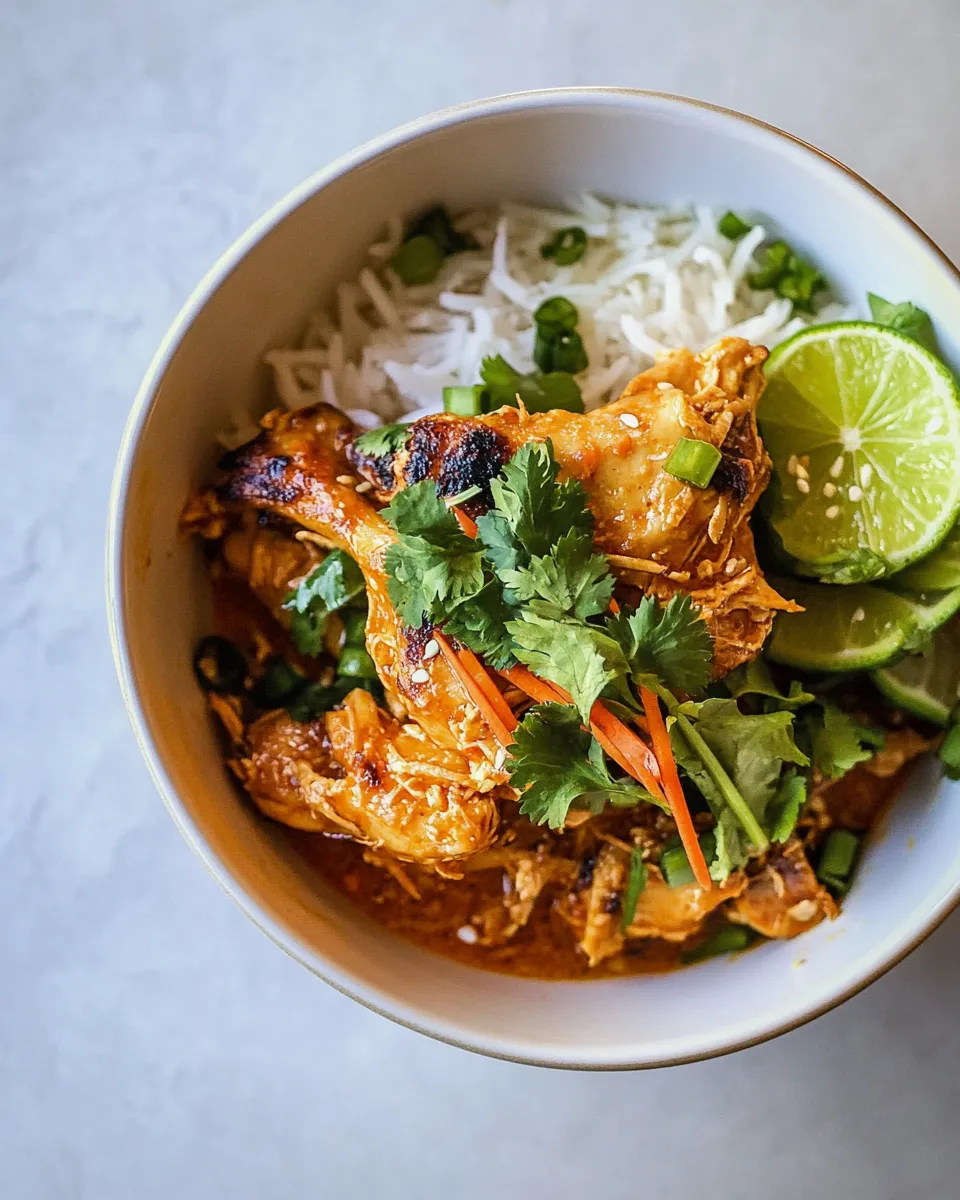 Delicious Instant Pot Thai Lemongrass Chicken. plate image