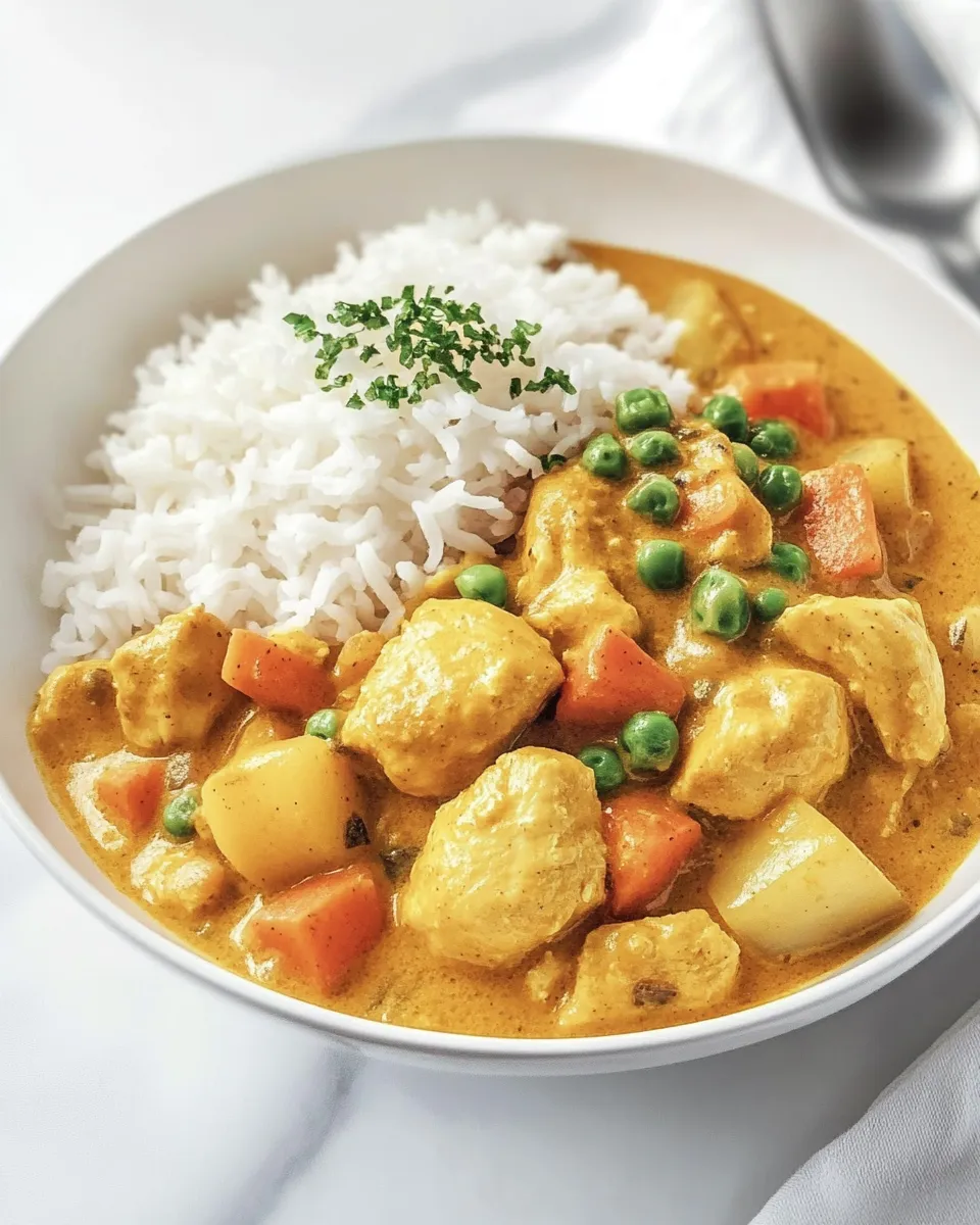 Classic Instant Pot Thai Yellow Chicken Curry with Vegetables dish photo