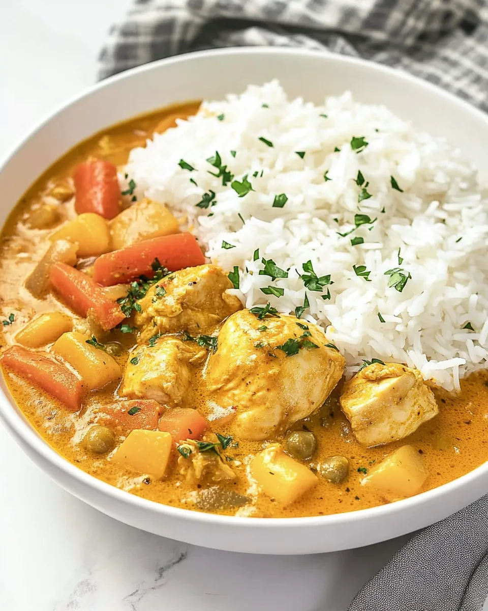 Delicious Instant Pot Thai Yellow Chicken Curry with Vegetables image