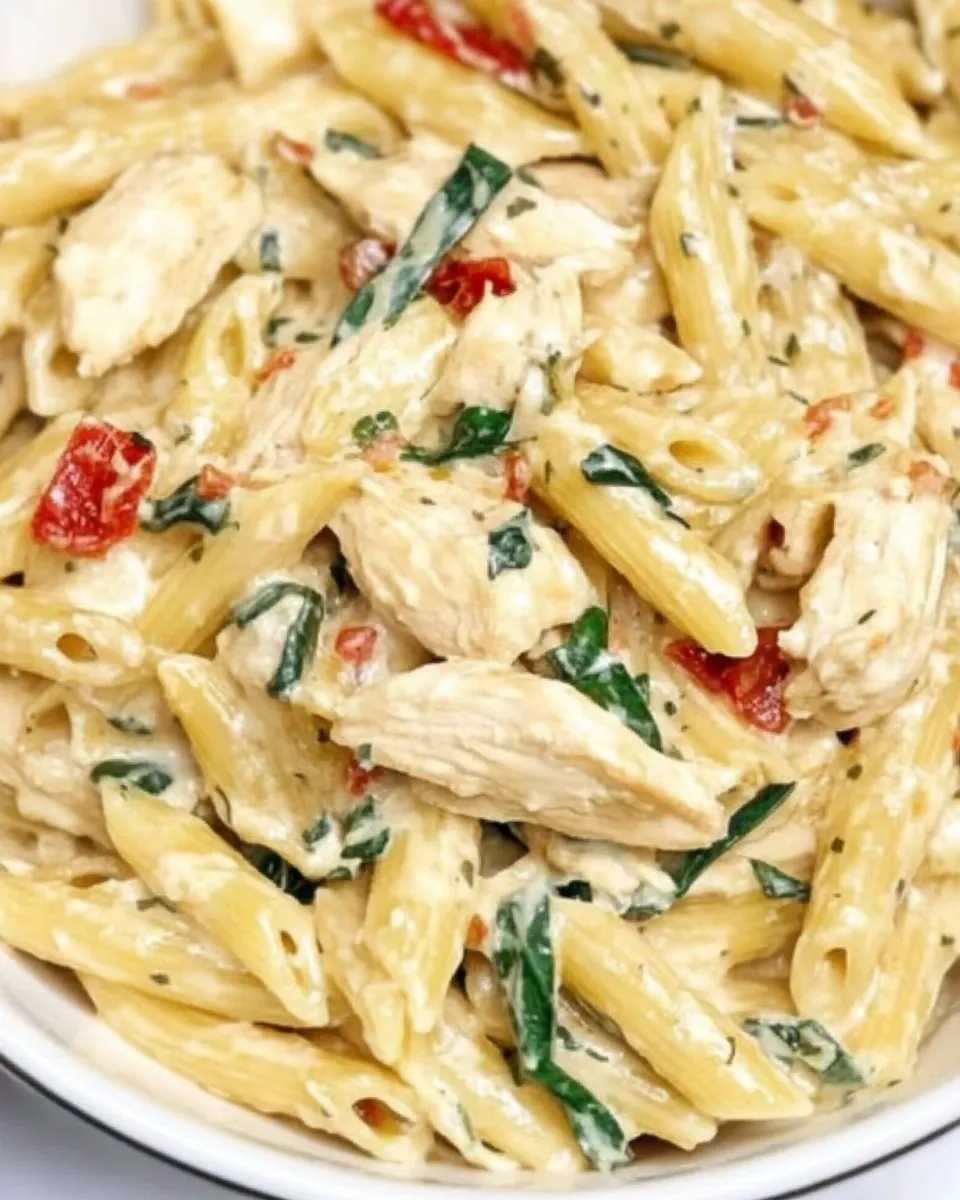 Delicious Instant Pot Tuscan Chicken Pasta Recipe dish photo
