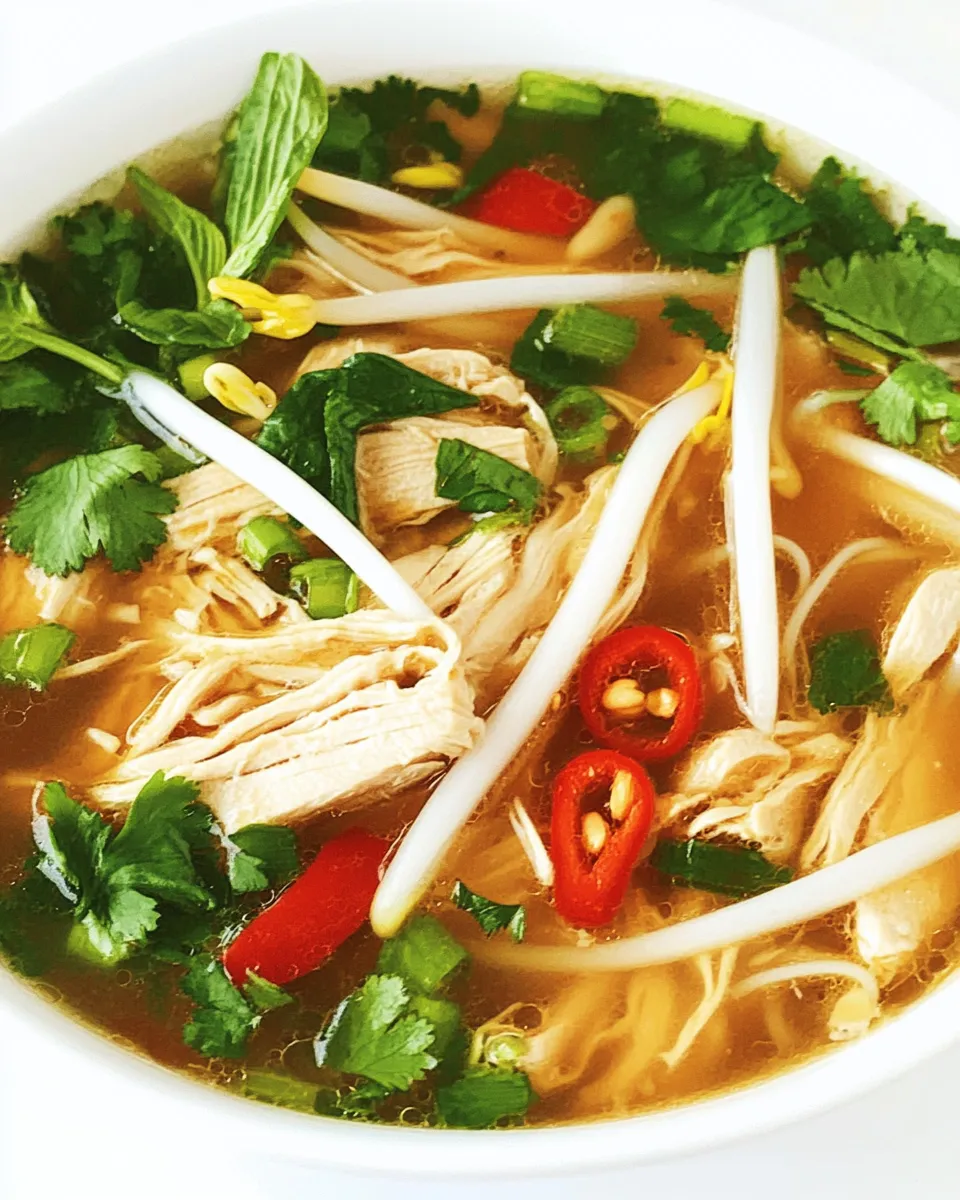 Easy Instant Pot Vietnamese Chicken Pho food shot