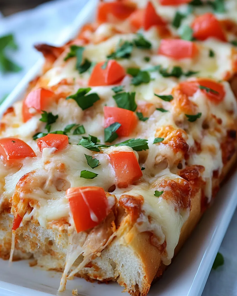 Homemade Italian Chicken Cheesy Bread photo