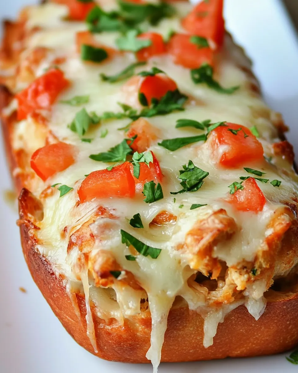 Easy Italian Chicken Cheesy Bread recipe photo