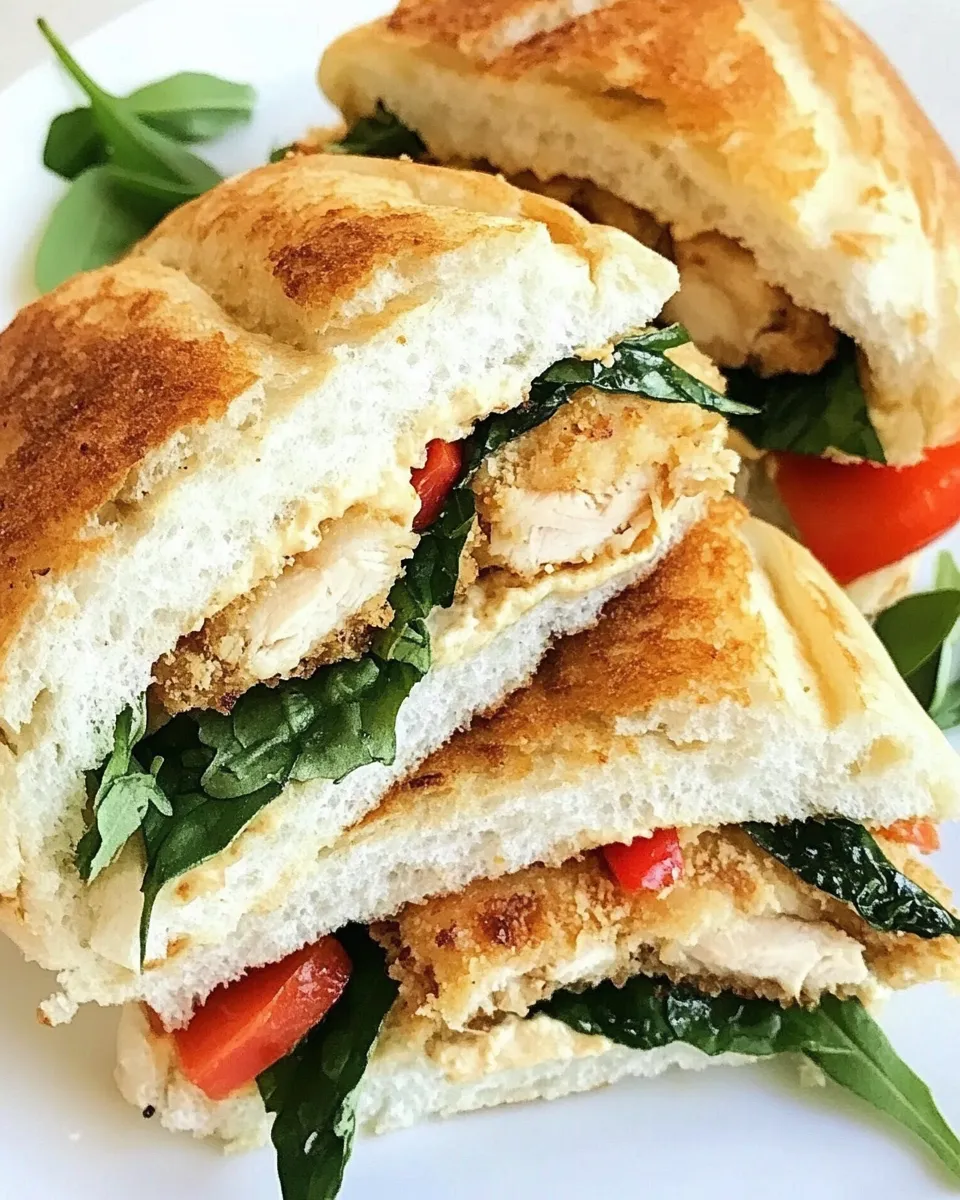 Easy Italian Chicken Cutlet Sandwiches food shot
