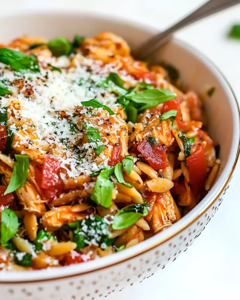 Easy Italian Chicken Orzo (One pot!) photo