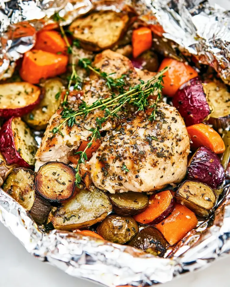 Easy Italian Chicken and Veggies (Foil Pack Meal) photo