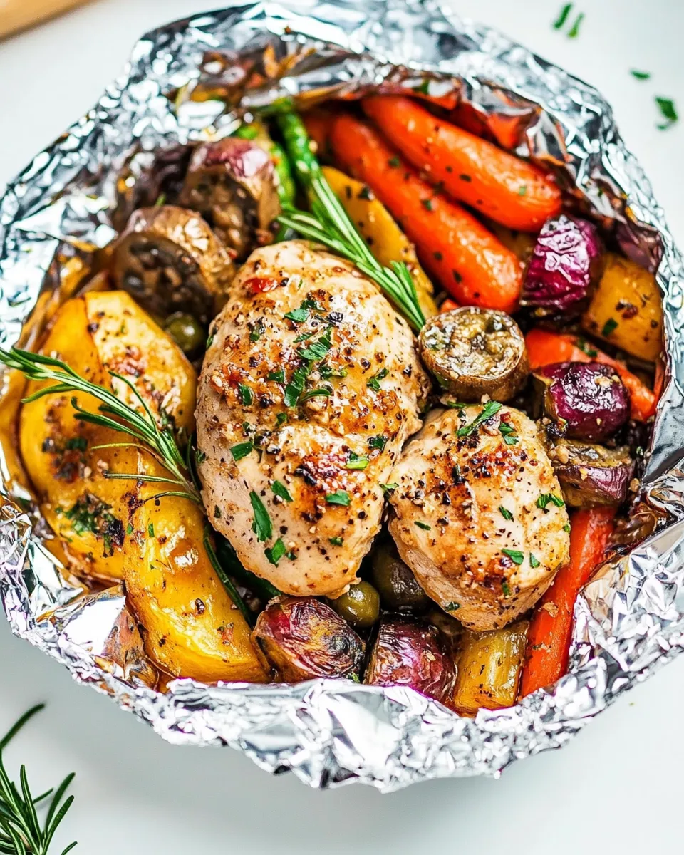 Healthy Italian Chicken and Veggies (Foil Pack Meal) recipe photo