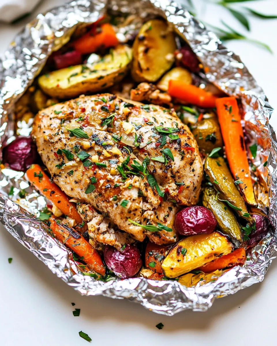 Quick Italian Chicken and Veggies (Foil Pack Meal) dish photo