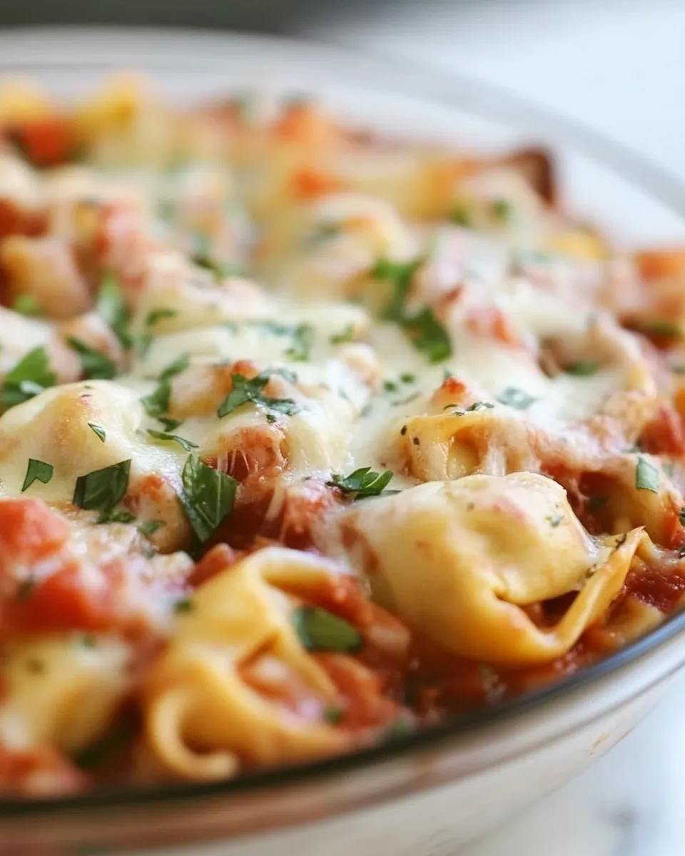 Delicious Italian Herb Baked Cheese Tortellini recipe image