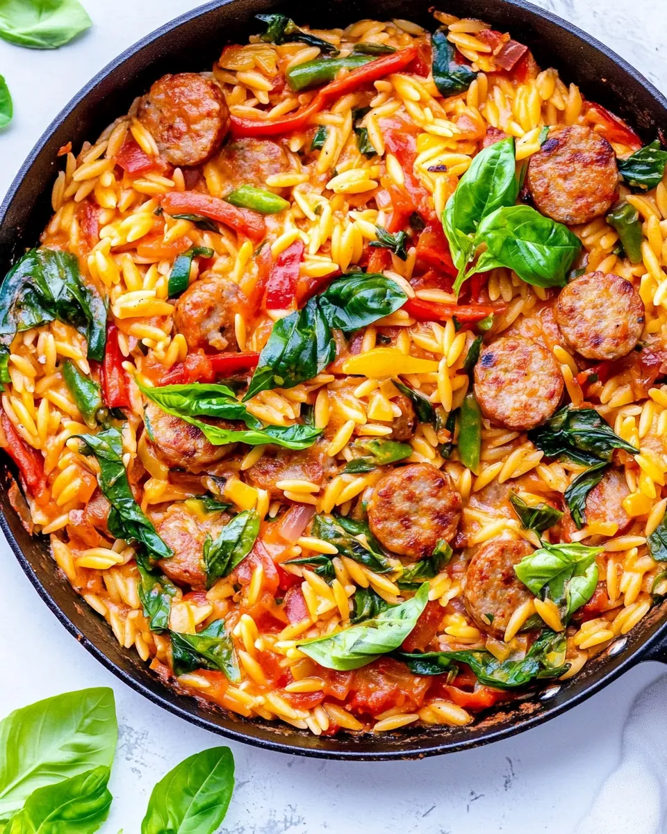 Homemade Italian Orzo and Sausage Skillet photo