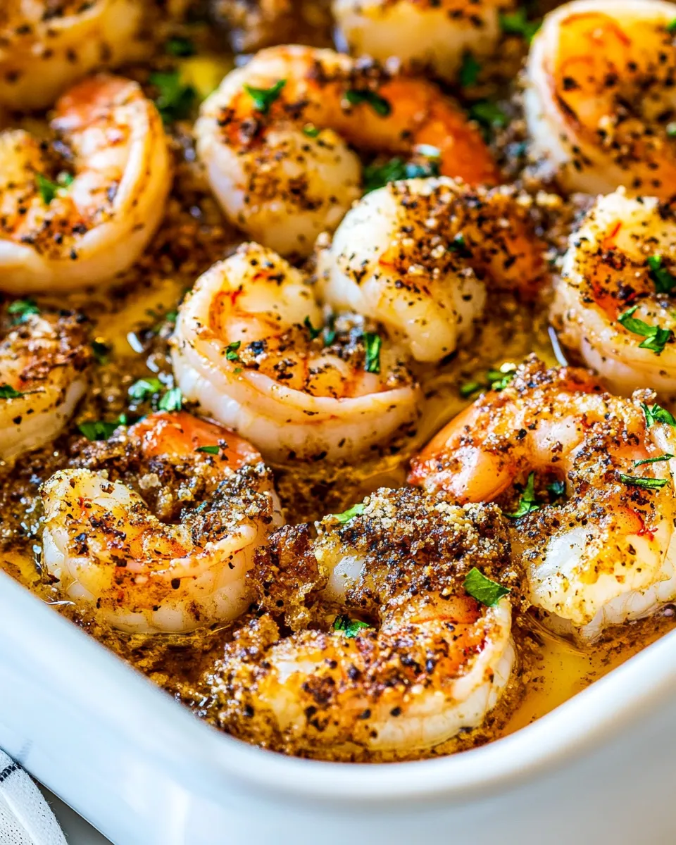 Easy Italian Shrimp Bake food shot