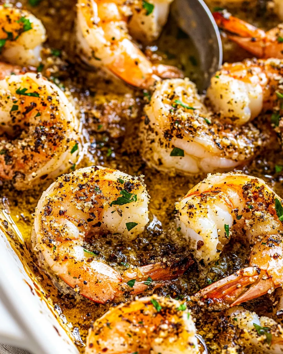 Delicious Italian Shrimp Bake plate image