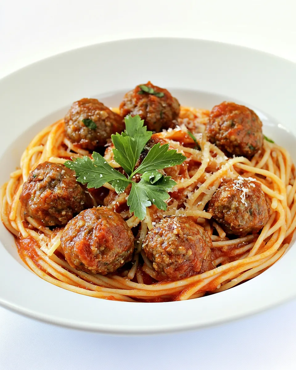 Classic Italian Spaghetti with Meatballs image