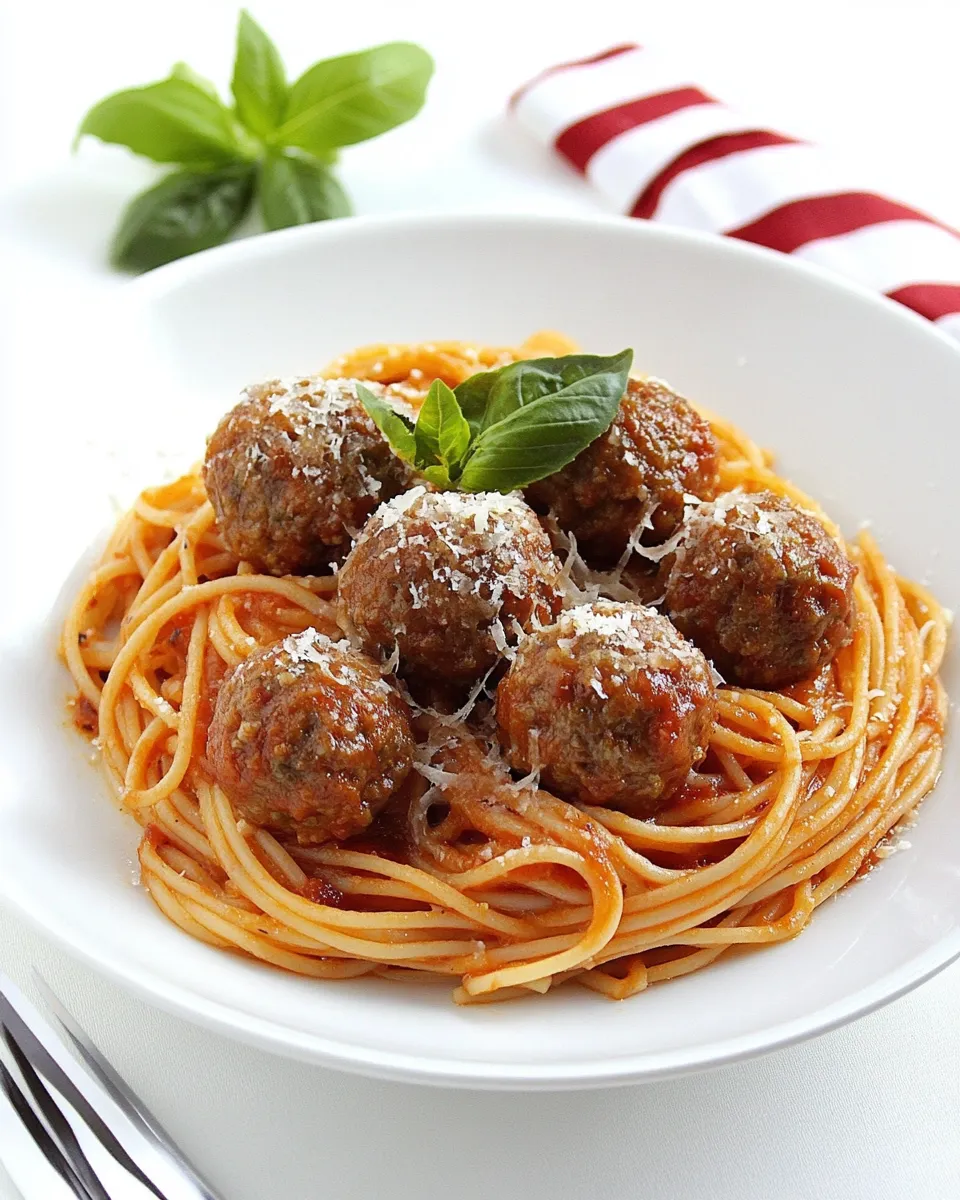 Easy Italian Spaghetti with Meatballs recipe photo