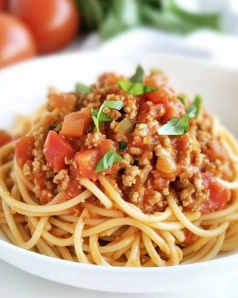 Easy Italian Style Ground Turkey Spaghetti recipe photo