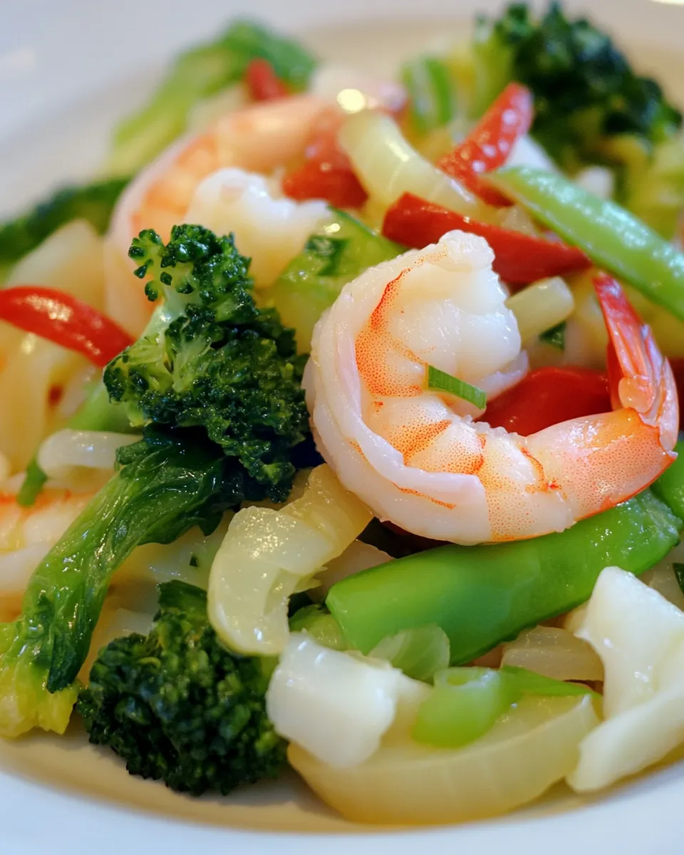 Delicious Jade Shrimp with Fragrant Vegetables photo