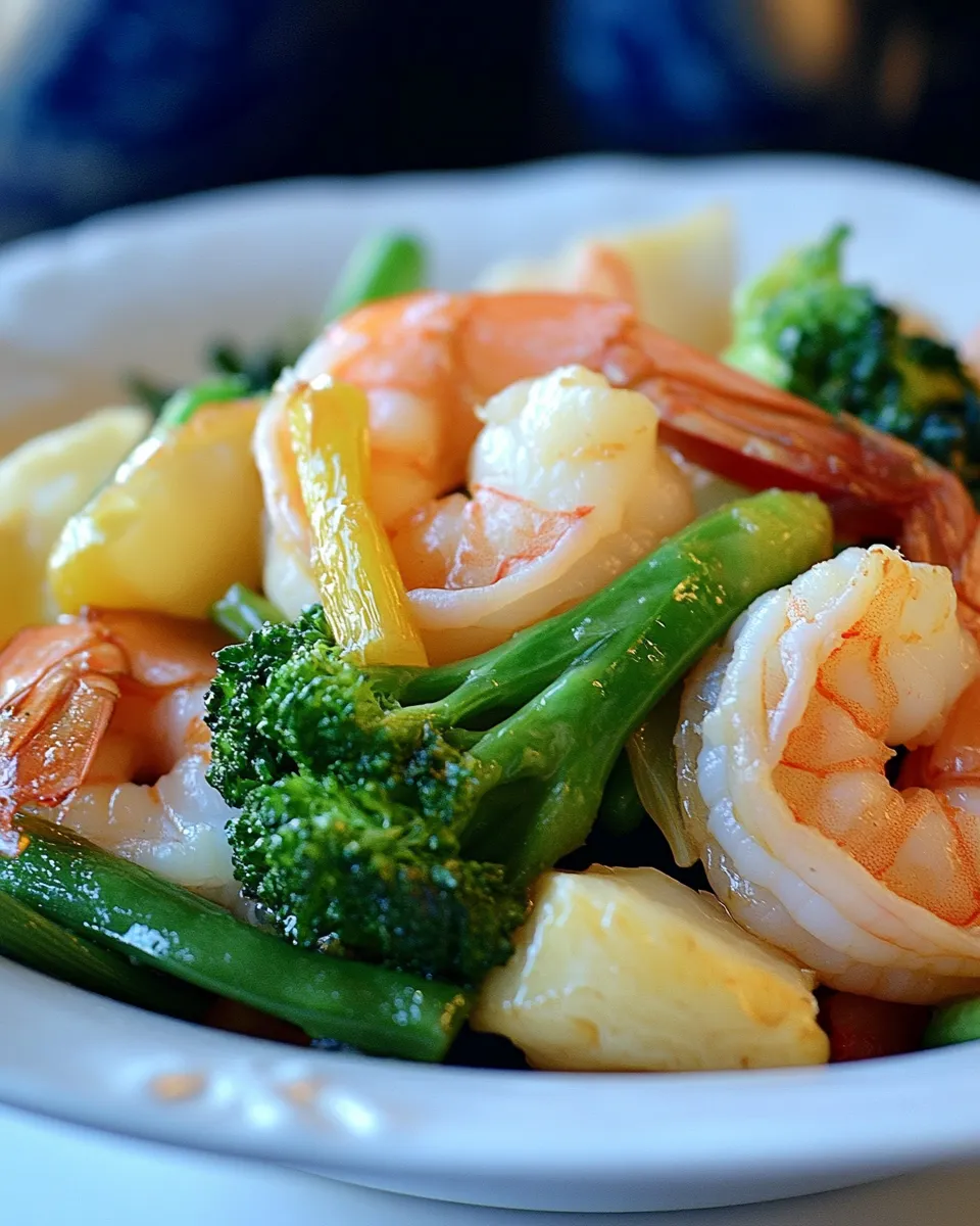 Healthy Jade Shrimp with Fragrant Vegetables recipe image