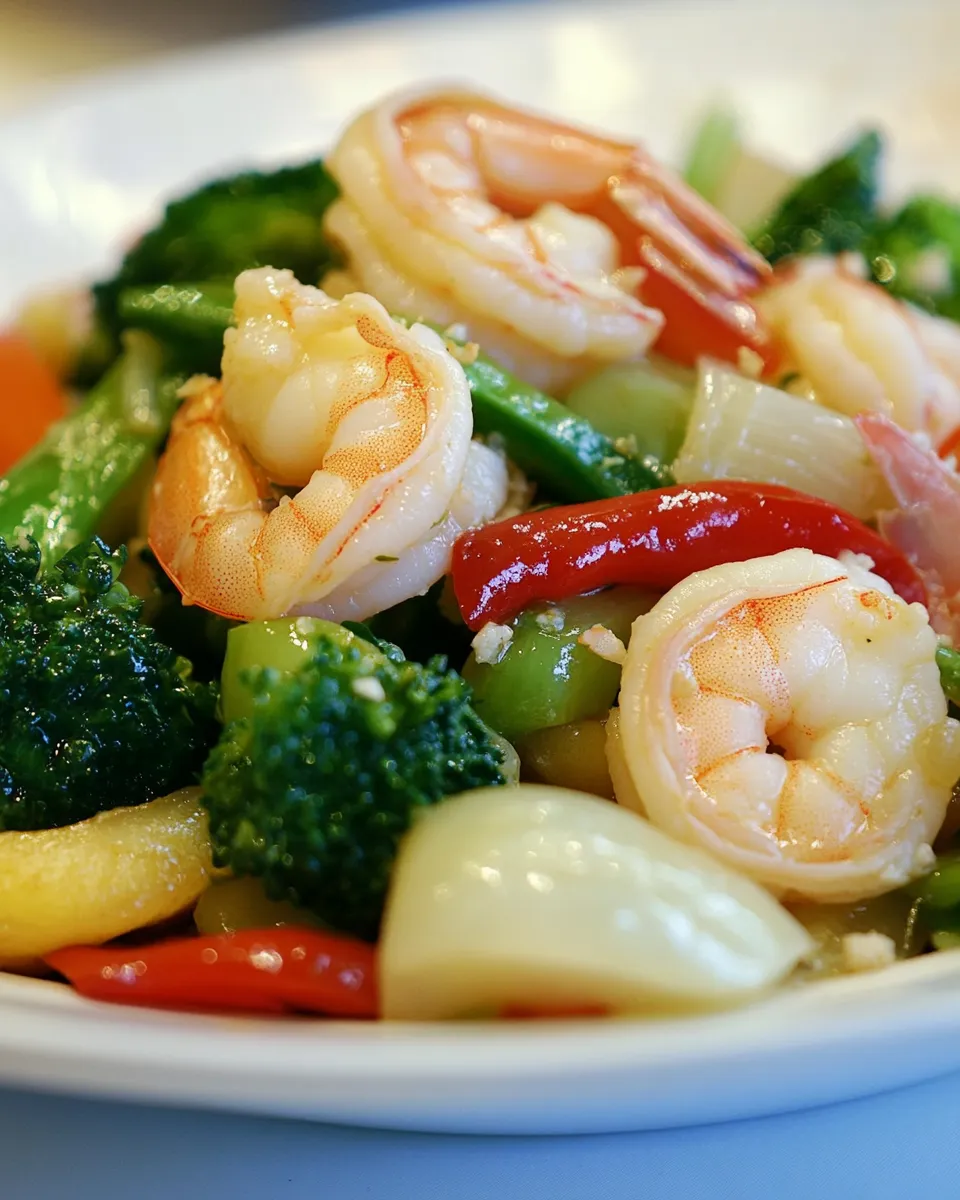 Quick Jade Shrimp with Fragrant Vegetables dish photo