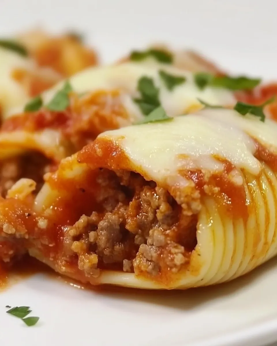 Homemade Jumbo Stuffed Shells With Meat (Ground Beef!) photo