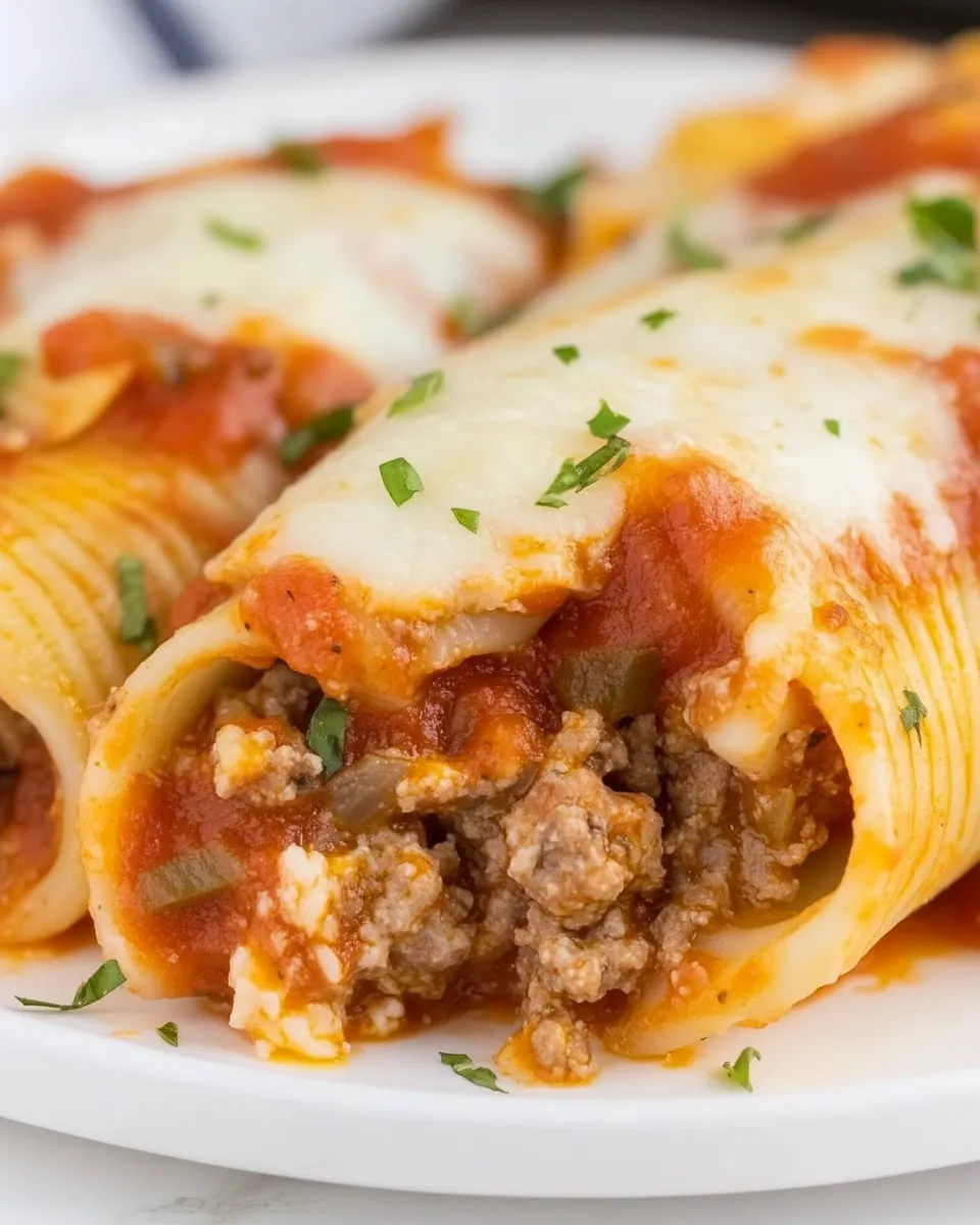 Easy Jumbo Stuffed Shells With Meat (Ground Beef!) recipe photo